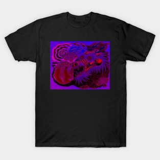 Neon Dragon With 4 Elements Variant 3 T-Shirt